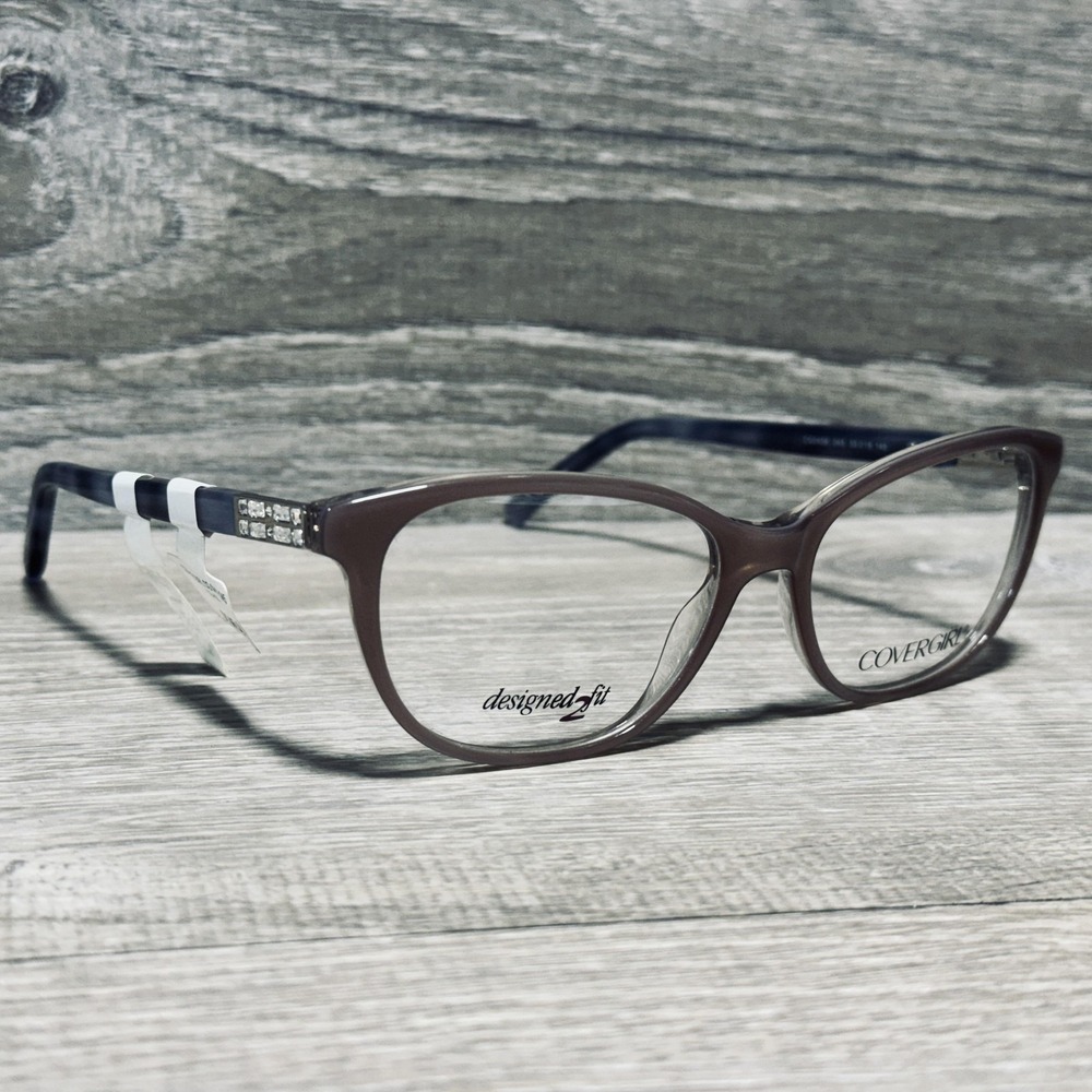 CoverGirl CG0458 045 Eyeglass Frames Womens 55-16-140 Brown Cat Eye Optical